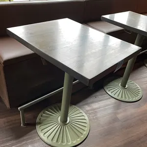 Tall Single Pedestal Restaurant Table, 36.5” tall, 30x24”, 1-3/4” thick, metal base