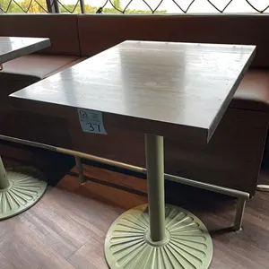Tall Single Pedestal Restaurant Table, 36.5” tall, 30x24”, 1-3/4” thick, metal base