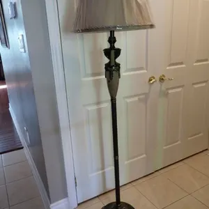 Marble and Metal Floor Lamp
