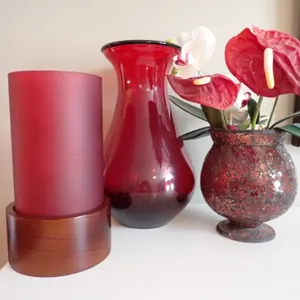 Red Glass Home Decor