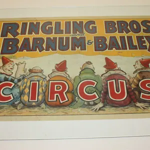 Large Vintage Ringling Bros. And Barnum & Bailey Circus Advertising