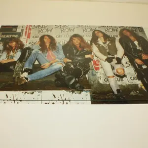 Vintage 1989 Skid Row Hair Metal Rock Band Promotional Poster,