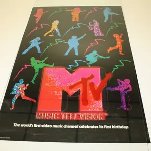 Vintage 1982 MTV Music Television First Anniversary Promotional