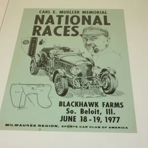 Vintage 1977 Carl E. Mueller Memorial National Races Blackhawk