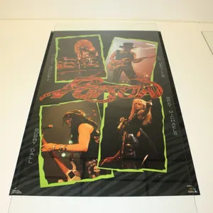 Vintage 1989 Poison Hair Metal Rock Band Promotional Poster,