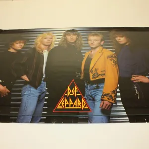 Vintage 1988 Def Leppard Hair Metal Rock Band Brockum Poster,