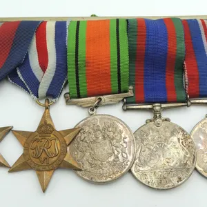 #3 WW2 Canadian Medal Group of 5 Silver CVSM