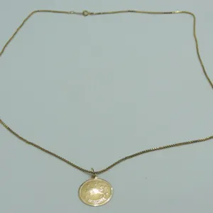 #9 10K Gold Necklace w/ Taurus Pendant 5 Grams