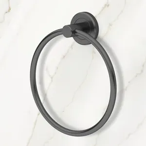  GATCO VENUE TOWEL RING IN MATTE BLACK -N