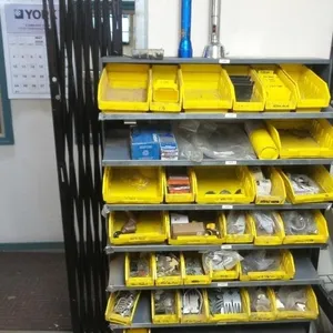 HVAC Service Parts Bin Rack
