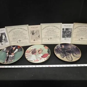 3 Norman Rockwell Coming of Age Collection plates