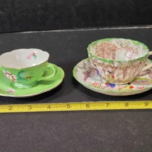2 teacups & saucers; Occupied Japan (1945-1952)