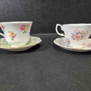 2 teacups & saucers; Royal Albert England, 3�"
