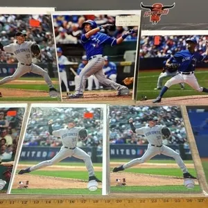 7 Asst. 8”W x 10”H Baseball Photos.