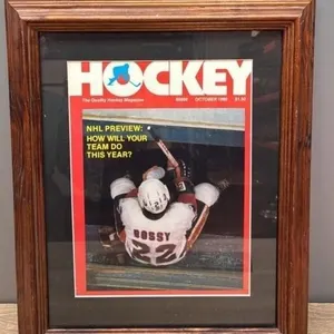Framed Cover of Hockey Magazine, October 1980 -