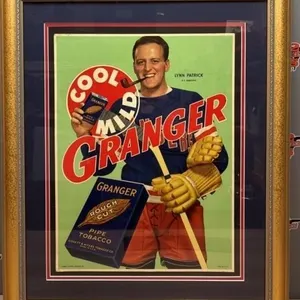 Framed Granger Tobacco/Lynn Patrick Poster. 22”W