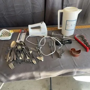 Vintage Kitchen Hand Mixer Flatware and Gadgets Lo