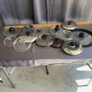 Assorted Replacement Pot And Pan Lids Glass Metal