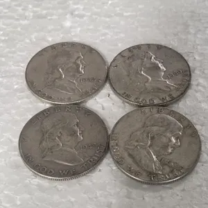 4-FRANKLIN HALVES 90% SILVER