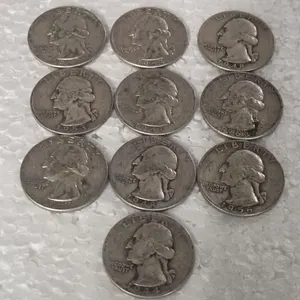 10-WASHINGTON QUARTERS 90% SILVER
