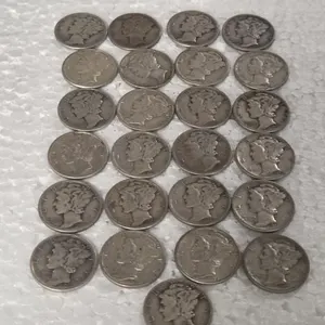 25-MERCURY DIMES 90% SILVER