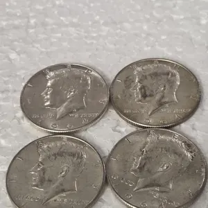 4-1964 KENNEDY HALVES 90% SILVER