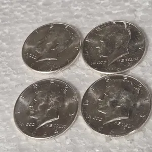 4-1964 UNC KENNNEDY HALVES 90% SILVER