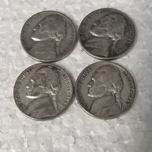 4-NICE SILVER WAR NICKLES 35% SILVER
