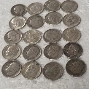 20-ROOSEVELT DIMES 90% SILVER