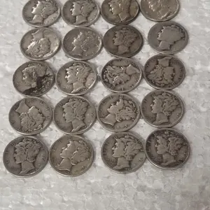 20-MERCURY DIMES 90% SILVER