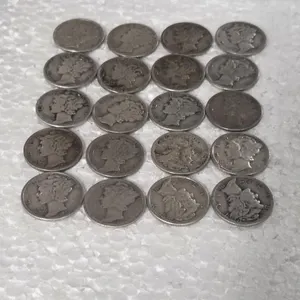 20-MERCURY DIMES 90% SILVER