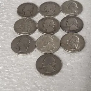 10-WASHINGTON QUARTERS 90% SILVER
