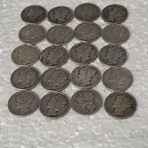 20-MERCURY DIMES 90% SILVER