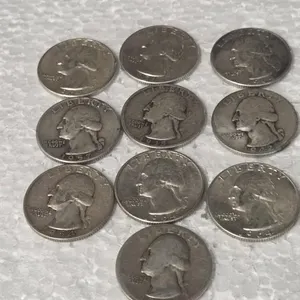 10-WASHINGTON QUARTERS 90% SILVER