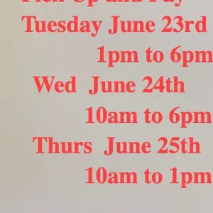 Pick Up Hours