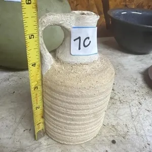 6 inch textured ceramic jug