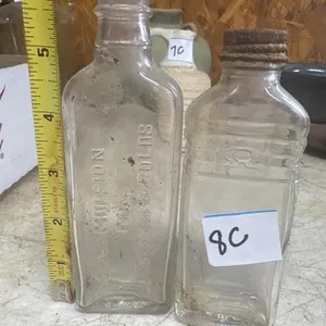 2 apothecary bottles