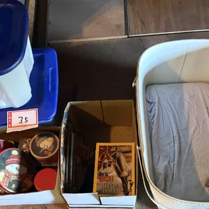 National Geographic, baby basket, tins, and totes