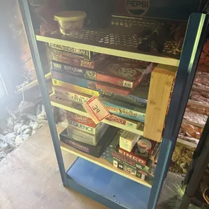 Shelf and puzzles and games