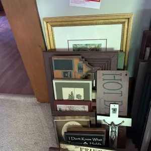 Assorted frames and decor
