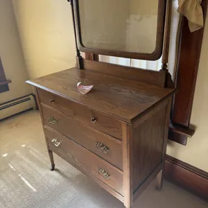 Dresser with mirror, 38 x 18.5 x 70”