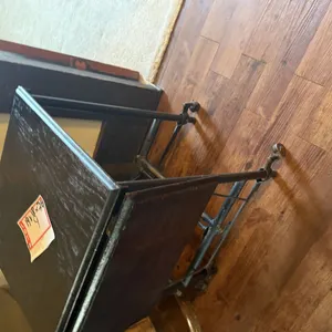 Typewriter table on wheels, 19 x 18 x 26”
