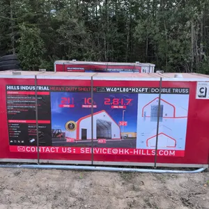 HILLS INDUSTRIAL 40X80X24 FT. DBL TRUSS STORAGE SHELTER
