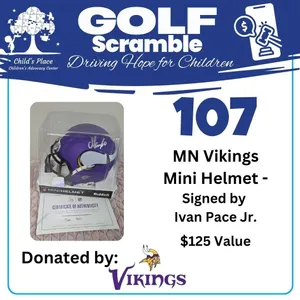 Ivan Pace Jr. Signed Vikings Mini Helmet