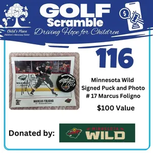 MN Wild Marcus Foligno Signed Puck & Photo Set