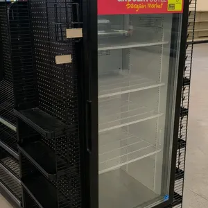 2022 IDW G-12SI-N-3-3-4-B-5 11.4 cu.ft. self-contained beverage cooler. Features a single glass door, 4 wire shelves, LED lighting, and 2 side pegboar