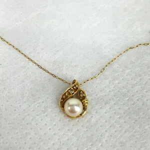 14K Diamond & Pearl Necklace