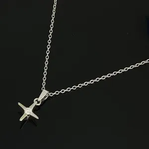 White Gold and Diamond North Star Necklace