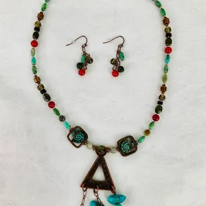 African & American Turquoise and Coral Set