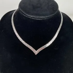 Silver Chevron Necklace